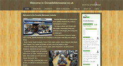 Desktop Screenshot of donaldsmenswear.co.uk