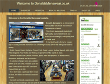 Tablet Screenshot of donaldsmenswear.co.uk
